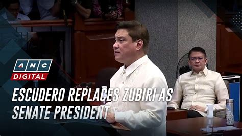 Escudero replaces Zubiri as Senate president .